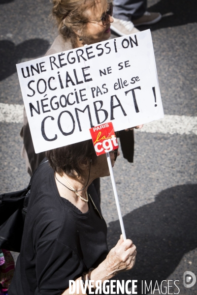 Manifestation de retraités contre la politique du gouvernement.