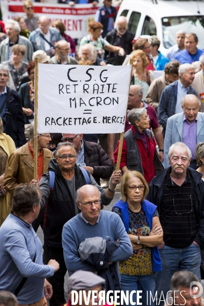 Manifestation de retraités contre la politique du gouvernement.