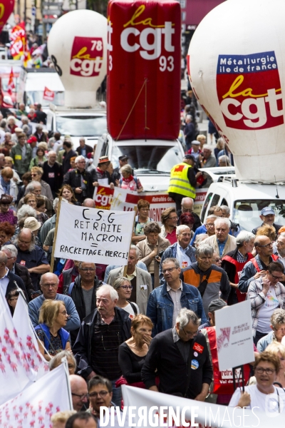 Manifestation de retraités contre la politique du gouvernement.