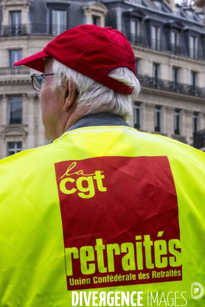 Manifestation de retraités contre la politique du gouvernement.