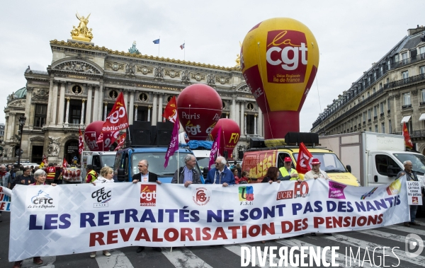 Manifestation de retraités contre la politique du gouvernement.