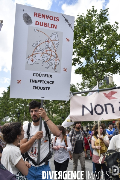 Marche citoyenne Vintimille-Londres pour l accueil des migrants.