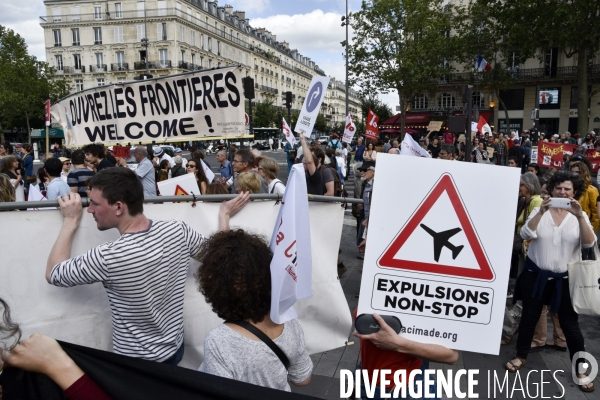 Marche citoyenne Vintimille-Londres pour l accueil des migrants.