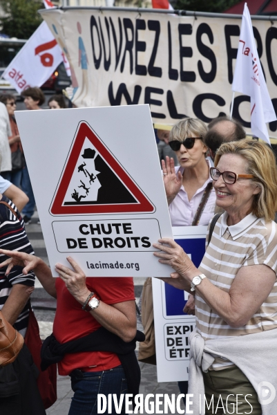 Marche citoyenne Vintimille-Londres pour l accueil des migrants.