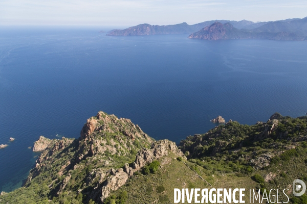 Vue aérienne de Corse