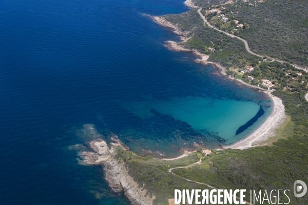 Vue aérienne de Corse