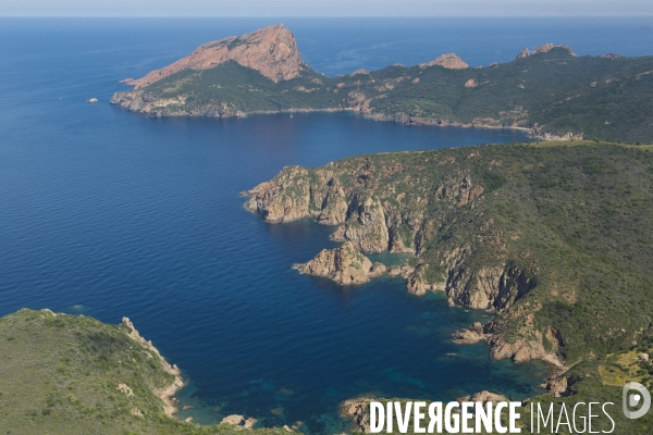 Vue aérienne de Corse