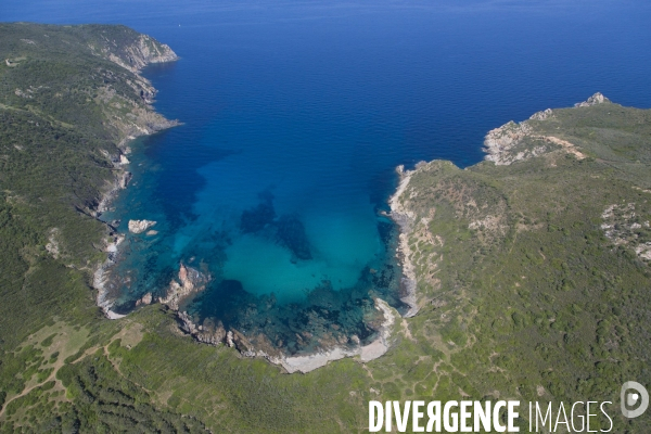 Vue aérienne de Corse