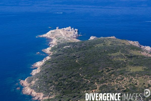 Vue aérienne de Corse