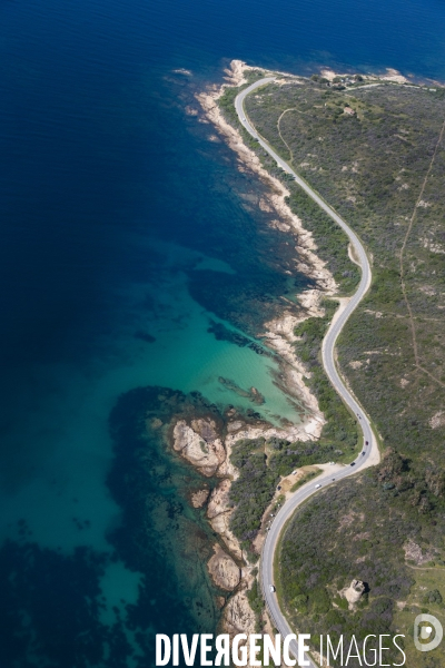 Vue aérienne de Corse