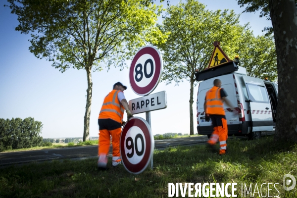 La vitesse sur les routes sans séparateur central passe de 90 à 80 km/h à partir du 1er juillet 2018