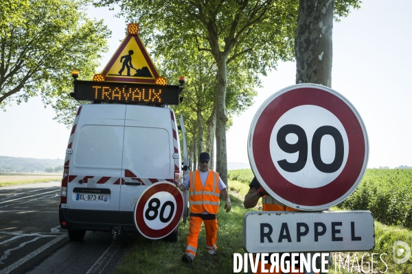 La vitesse sur les routes sans séparateur central passe de 90 à 80 km/h à partir du 1er juillet 2018