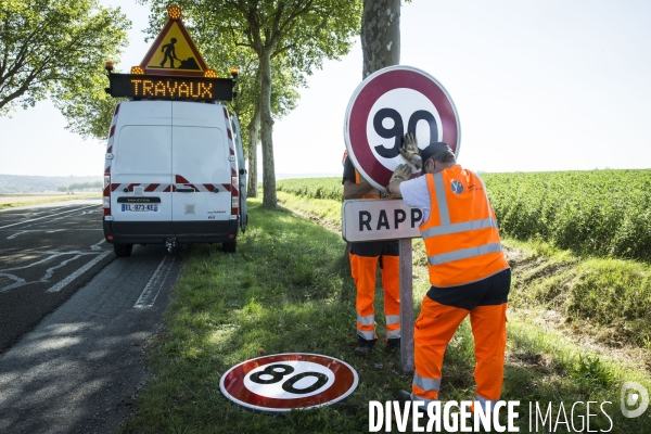 La vitesse sur les routes sans séparateur central passe de 90 à 80 km/h à partir du 1er juillet 2018