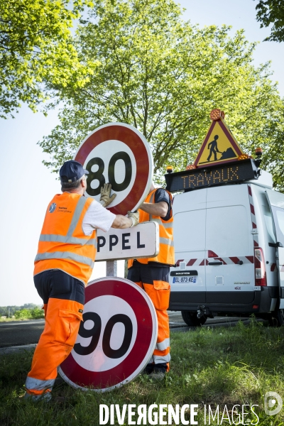 La vitesse sur les routes sans séparateur central passe de 90 à 80 km/h à partir du 1er juillet 2018