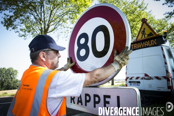 La vitesse sur les routes sans séparateur central passe de 90 à 80 km/h à partir du 1er juillet 2018