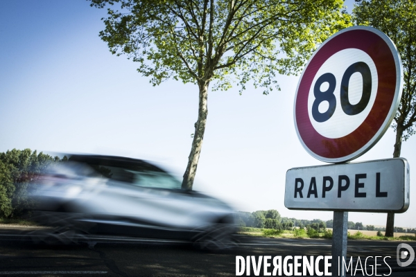 La vitesse sur les routes sans séparateur central passe de 90 à 80 km/h à partir du 1er juillet 2018