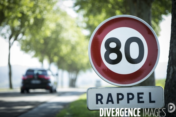 La vitesse sur les routes sans séparateur central passe de 90 à 80 km/h à partir du 1er juillet 2018