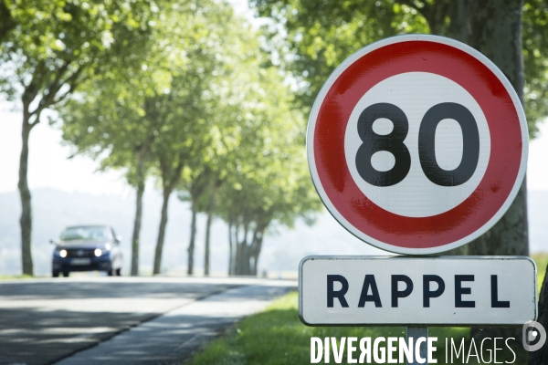 La vitesse sur les routes sans séparateur central passe de 90 à 80 km/h à partir du 1er juillet 2018