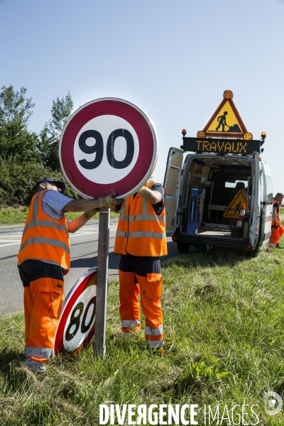 La vitesse sur les routes sans séparateur central passe de 90 à 80 km/h à partir du 1er juillet 2018
