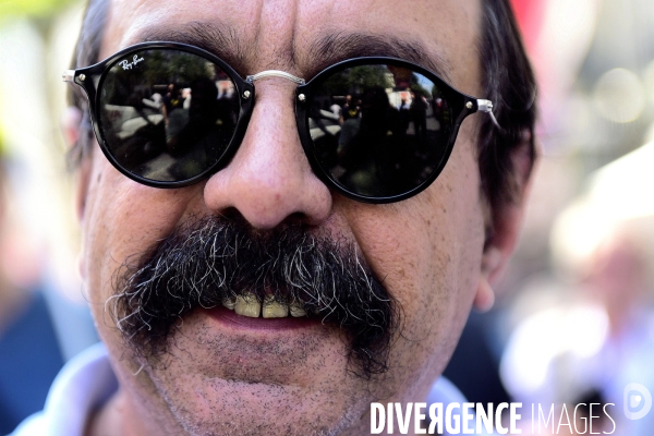 Manifestation interprofessionnelle à Paris. Protest against the government s initiative to reform.