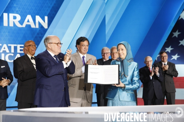 Iran : Rudy Giuliani USA au Conseil National de la résistance Iranienne à Paris