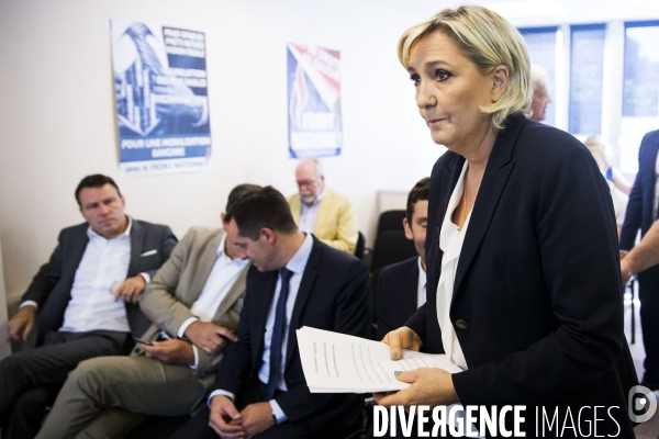 Conférence de presse de Marine Le PEN au siège du Rassemblement National