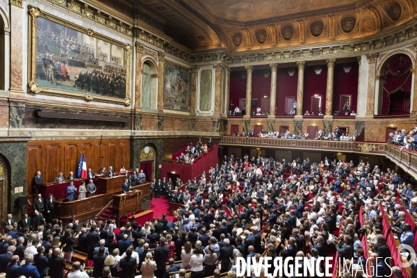 Discours du président Emmanuel Macron devant le congrès réuni à Versailles