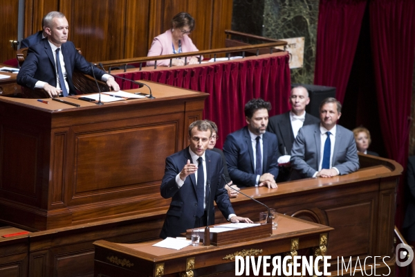 Discours du président Emmanuel Macron devant le congrès réuni à Versailles