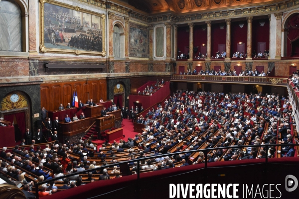 Emmanuel Macron devant le Congrès à Versailles