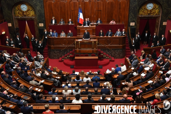Emmanuel Macron devant le Congrès à Versailles