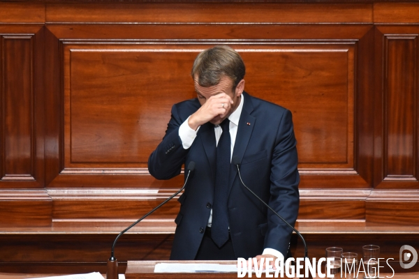 Emmanuel Macron devant le Congrès à Versailles