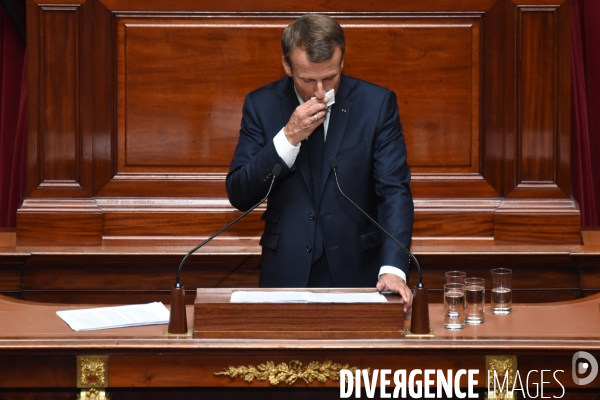 Emmanuel Macron devant le Congrès à Versailles