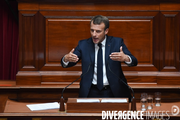 Emmanuel Macron devant le Congrès à Versailles