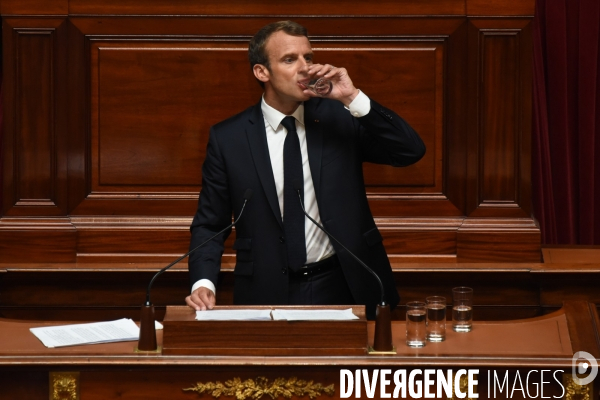 Emmanuel Macron devant le Congrès à Versailles