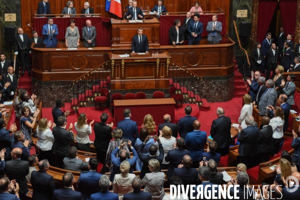 Emmanuel Macron devant le Congrès à Versailles