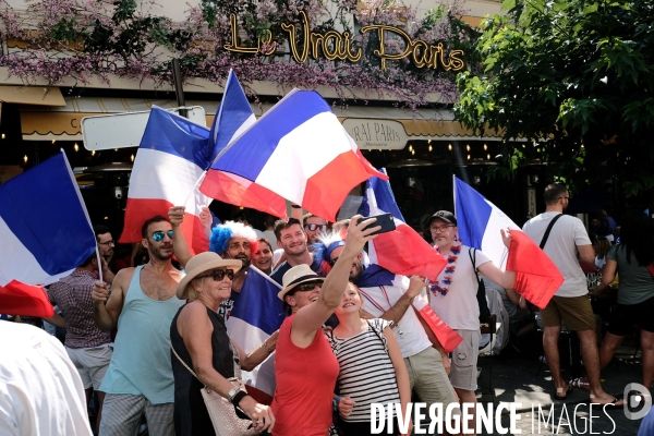 Coupe du monde de foot.Les supporters fetent la victoire