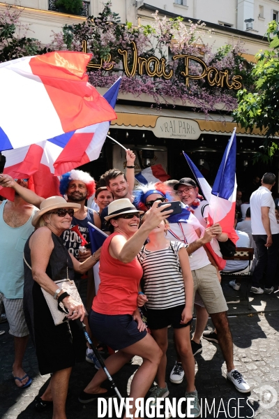 Coupe du monde de foot.Les supporters fetent la victoire