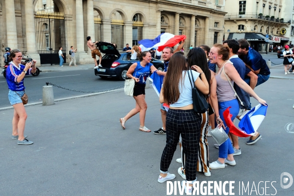 Coupe du monde de foot.Les supporters fetent la victoire