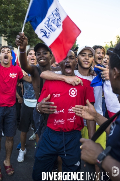 Victoire de la coupe du monde de foot 2018. Marseille en folie