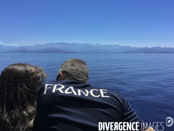 En attendant la Finale...  à bord du navire MEGA ANDREA de la Compagnie Corsica Ferries