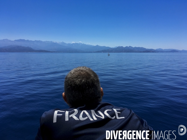 En attendant la Finale...  à bord du navire MEGA ANDREA de la Compagnie Corsica Ferries
