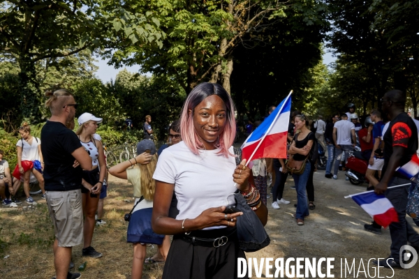 Retour des bleus à Paris après la victoire de la Coupe du monde 2018