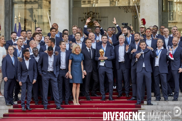 Retour des bleus à Paris après la victoire de la Coupe du monde 2018