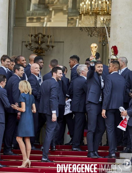 Retour des bleus à Paris après la victoire de la Coupe du monde 2018