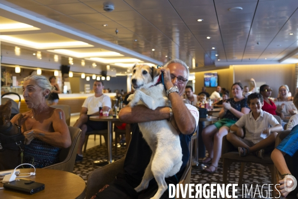 En attendant la Finale...  à bord du navire MEGA ANDREA de la Compagnie Corsica Ferries