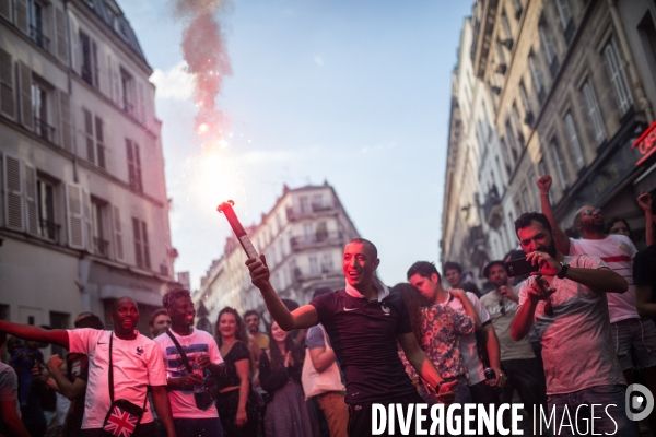 Finale de la coupe du monde 2018 dans un bar à Paris