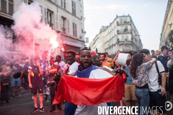 Finale de la coupe du monde 2018 dans un bar à Paris