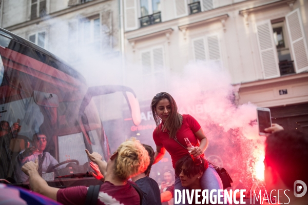 Finale de la coupe du monde 2018 dans un bar à Paris