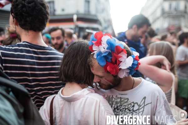 Finale de la coupe du monde 2018 dans un bar à Paris