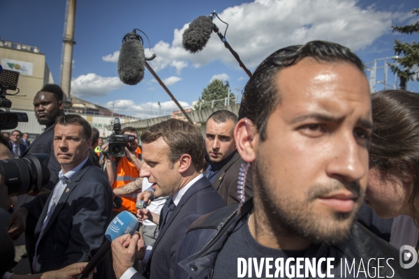 Alexandre Benalla , chef de la sécurité de la campagne d Emmanuel Macron